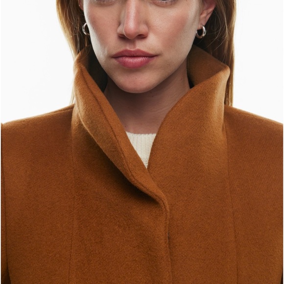 ARITZIA Wilfred Cocoon Camel Wool Cashmere Italy Coat - Picture 5 of 12